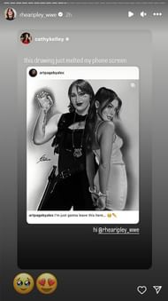 A screenshot of Rhea Ripley's post on Instagram Stories